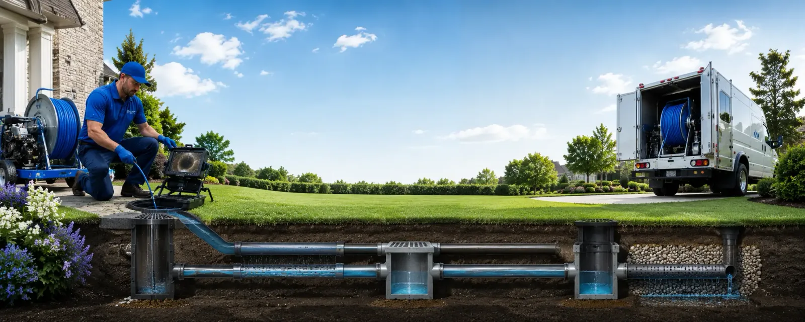 Outdoor drain cleaning information for Clinton, CT